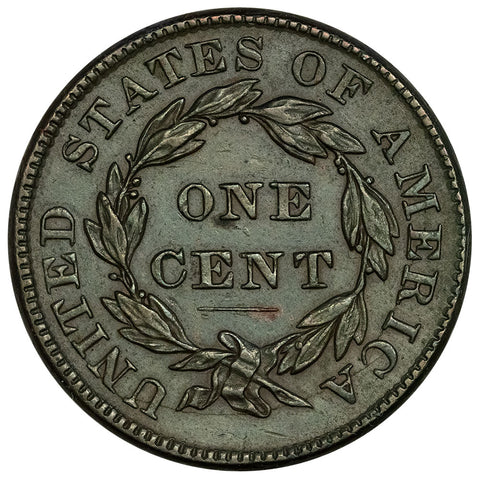1837 Med. Letters Coronet Head Large Cent N3 - Extremely Fine/About Unc