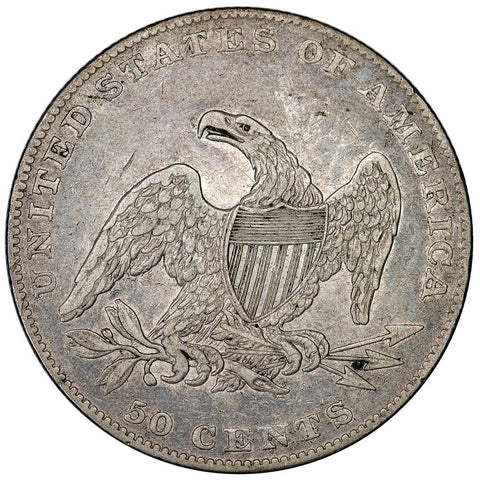 1837 Reeded Edge Capped Bust Half Dollar - XF/AU