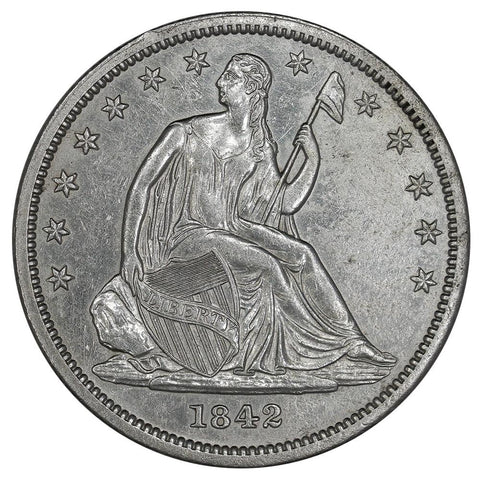 1842 Sm. Date/R. 1842 Seated Liberty Half Dollar - Uncirculated Details