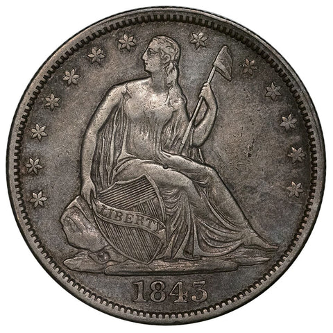 1843 Seated Liberty Half Dollar - Very Fine