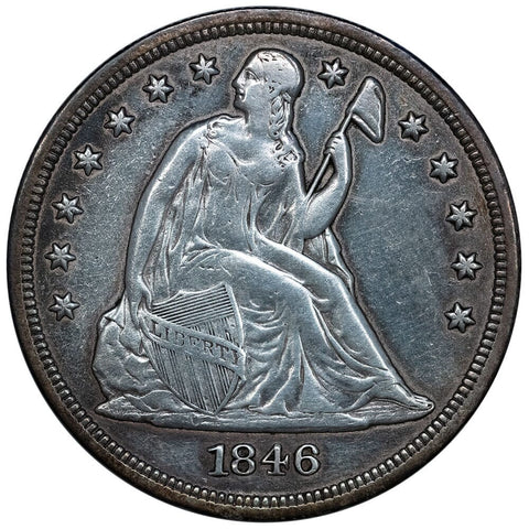 1846 Seated Liberty Dollar - Very Fine+ Details