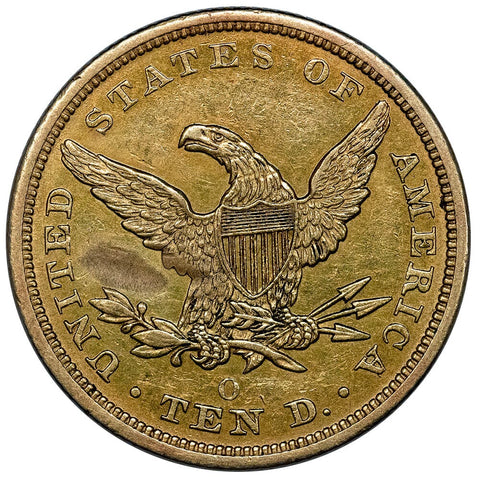 1846-O No Motto $10 Liberty Gold Eagle - About Uncirculated Details