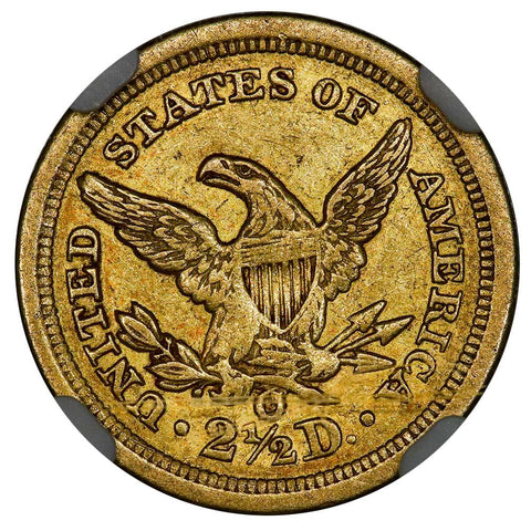 1846-O $2.5 Liberty Quarter Eagle Gold Coin - NGC AU 55