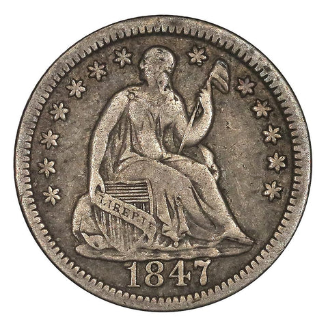 1847 Seated Liberty Half Dime - Fine+