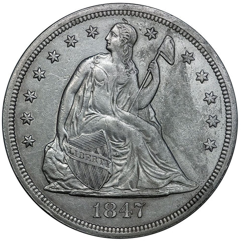 1847 Seated Liberty Dollar - About Uncirculated Details