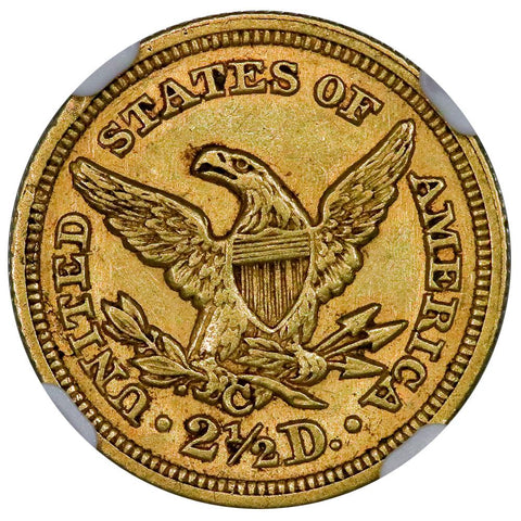 1849-C $2.5 Liberty Gold Coin - NGC AU 58 - Choice AU Charlotte Gold