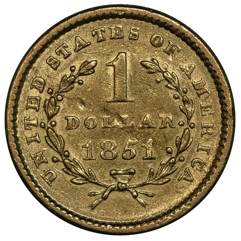 1851 Type-1 Gold Dollar - XF Details (Ex-Jewelry)