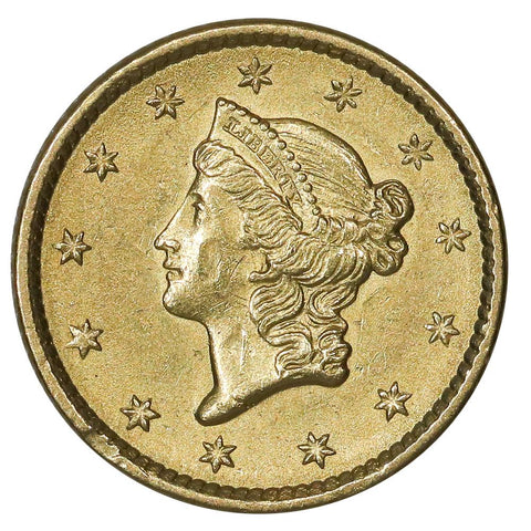 1851 Type-1 Gold Dollar - About Uncirculated Detail