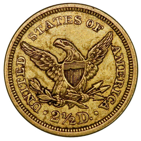 1854 $2.5 Liberty Gold Coin - Sharp About Uncirculated