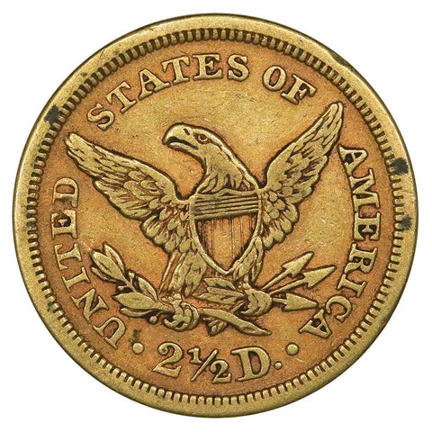 1852 $2.5 Liberty Gold Coin - Very Fine