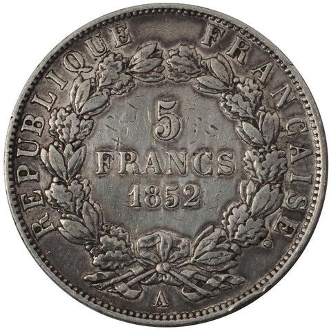 1852-A France 5 Francs KM. 773.1 - VF