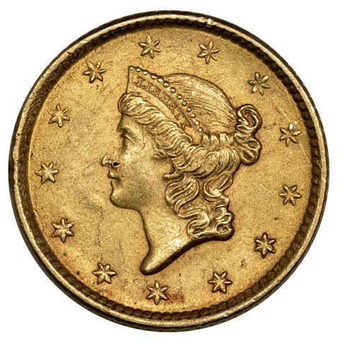 1852 Type-1 Gold Dollar - About Uncirculated Detail