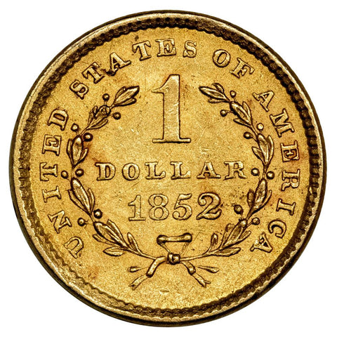1852 Type-1 Gold Dollar - About Uncirculated Detail