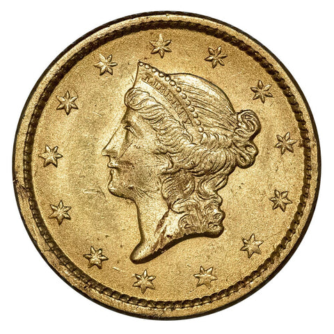 1853 Type-1 Gold Dollar - About Uncirculated Details