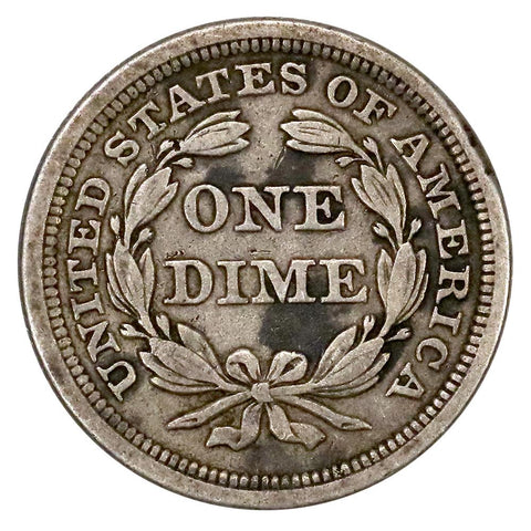 1853 No Arrows Seated Dime - Extremely Fine Detail