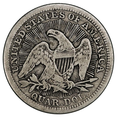 1853 Arrows & Rays Seated Liberty Quarter - Fine