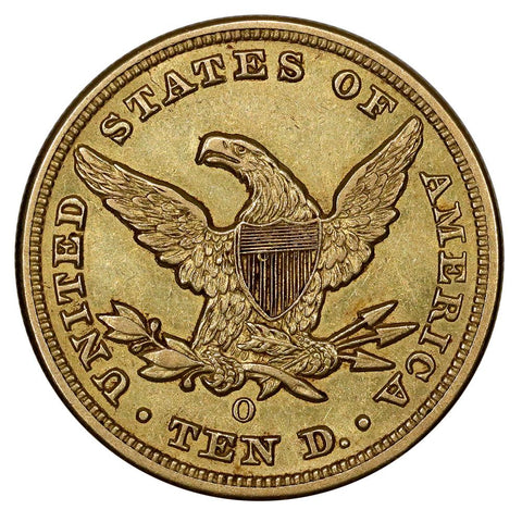 1853-O $10 Liberty Gold Eagle, No Motto - About Uncirculated