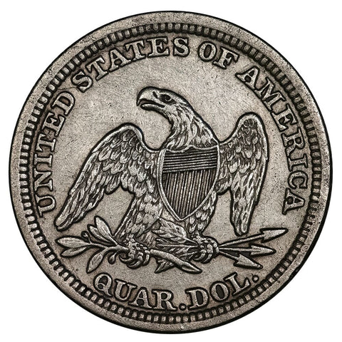 1854 Arrows Seated Liberty Quarter - Extremely Fine Details