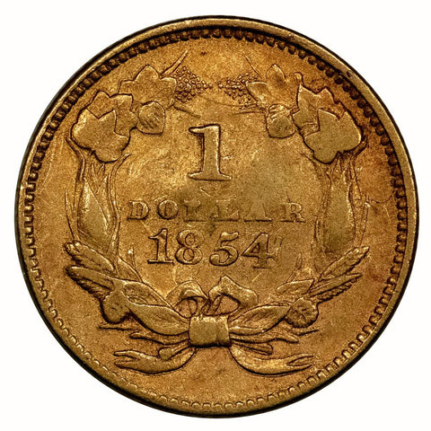 1854 Type-2 Gold Dollar - Very Fine