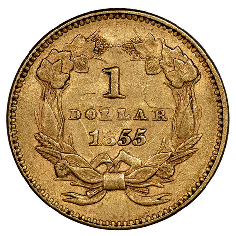 1855 Type-2 Gold Dollar - About Uncirculated
