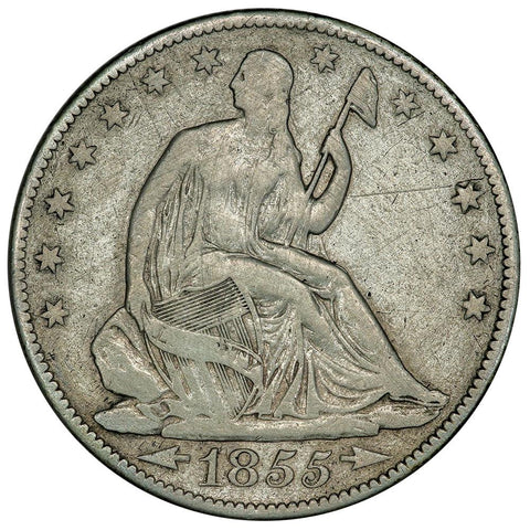 1855-O Seated Liberty Half Dollar - Very Good+