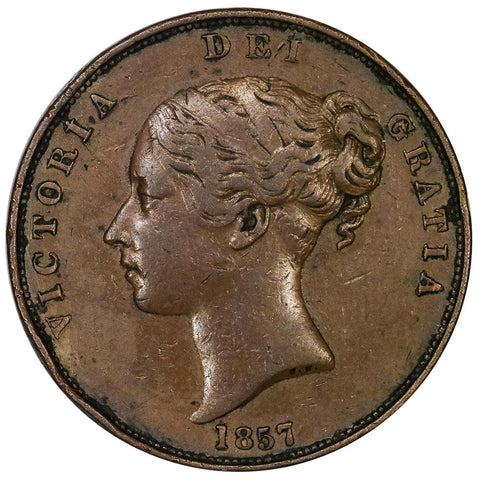 1857 Great Britain Victoria Penny KM.739 - Very Fine