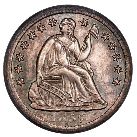 1857 Seated Half Dime - PCGS MS 63 - Choice Uncirculated