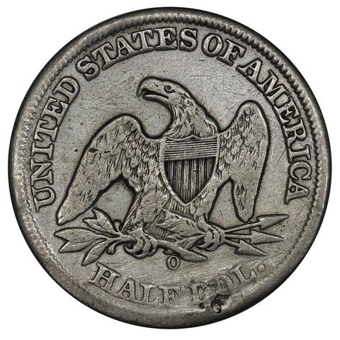 1858-O Seated Liberty Half Dollar - VG Detail (holed/repaired)