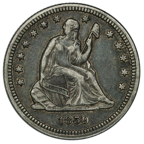 1859 Seated Liberty Quarter - Extremely Fine