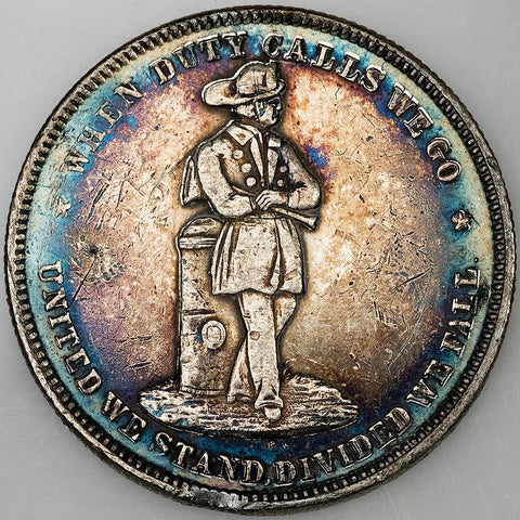 1860 Fireman's Medal ~ Robert Lovett Jr. ~ PA.780 Silver Strike ~ XF