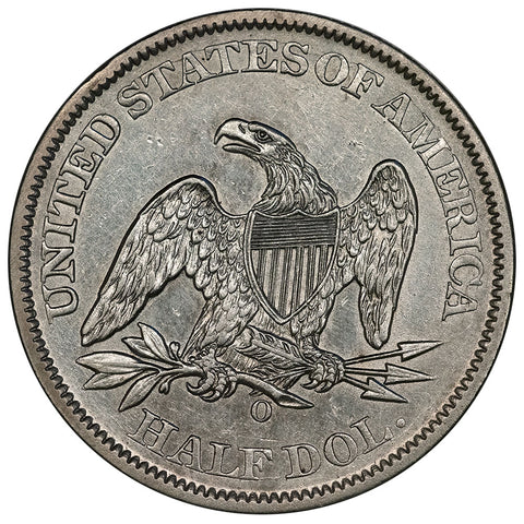 1860-O Seated Liberty Half Dollar - About Uncirculated+ Detail