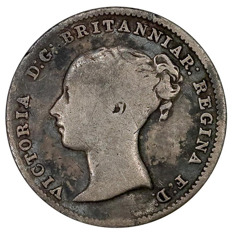 1861 Great Britain Victoria Silver Three Pence KM.730 - Fine