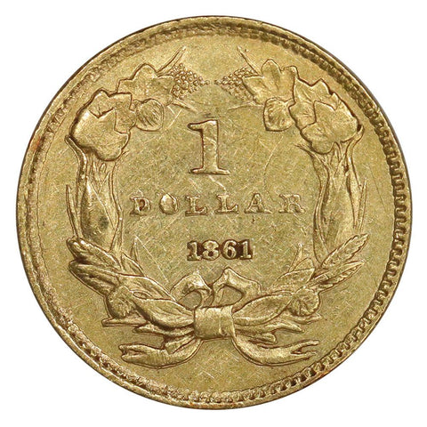 1861 Type-3 Gold Dollar - Extremely Fine