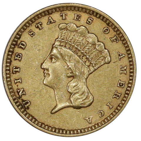 1862 Type-3 Gold Dollar - About Uncirculated