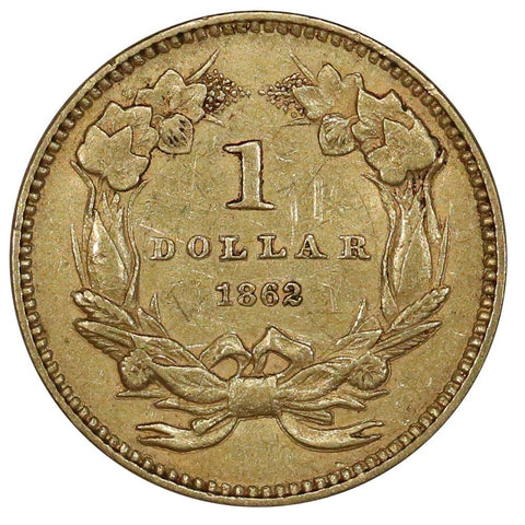 1862 Type-3 Gold Dollar - About Uncirculated