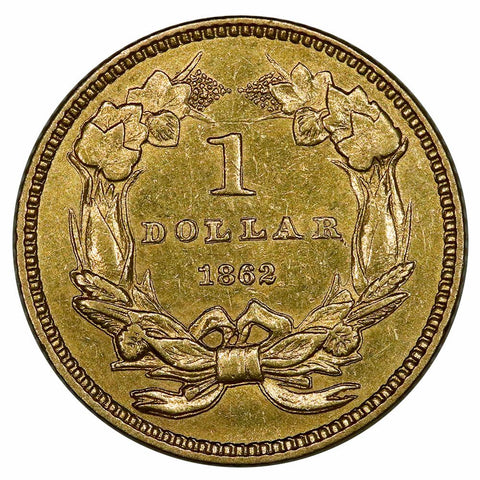 1862 Type-3 Gold Dollar - About Uncirculated+