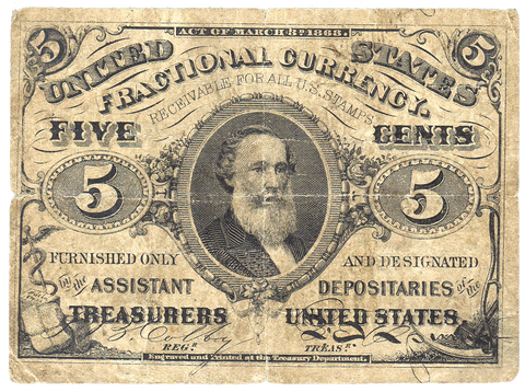 (1864-1869) 3rd Issue 5¢ Fractional Fr. 1238 ~ Fine