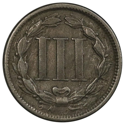 1866 Three Cent Nickel - Fine+