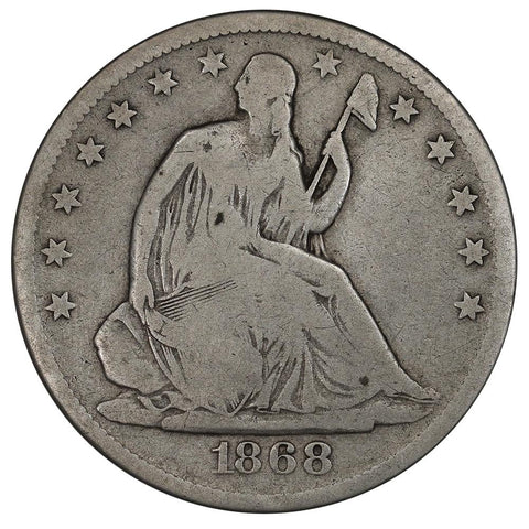 1868-S Seated Liberty Half Dollar - Very Good