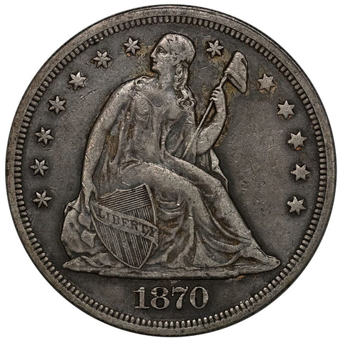 1870 Seated Liberty Dollar - Very Fine+