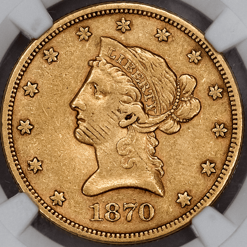 1870-S $10 Liberty Gold Eagle - NGC XF Details Obverse Damage