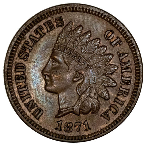 1871 Indian Head Cent - Brown Uncirculated