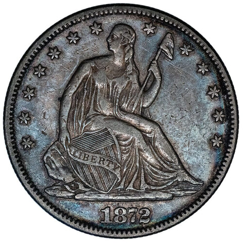 1872 Seated Liberty Half Dollar - Very Fine+