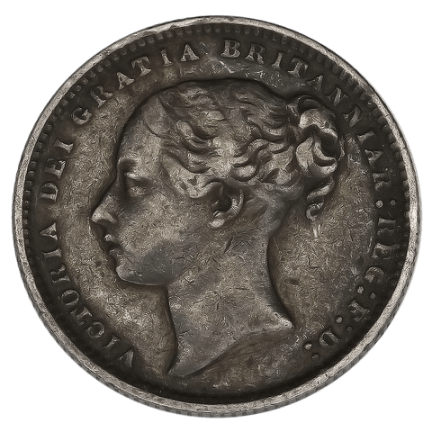 1874 Great Britain Silver Shilling KM.734.2 - Very Fine