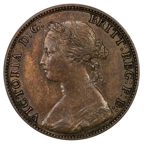 1874-H Great Britain Half Penny KM.754 - Choice About Uncirculated