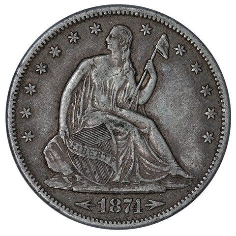 1874-S Arrows Seated Liberty Half Dollar - Extremely Fine