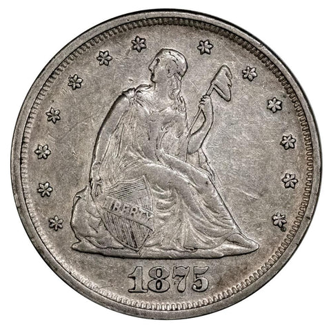 1875 Twenty Cent Piece - About Uncirculated