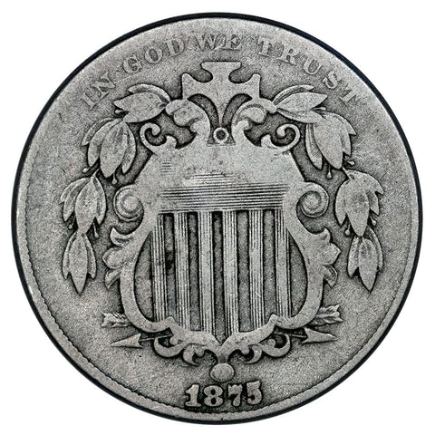 1875 Shield Nickel- Good