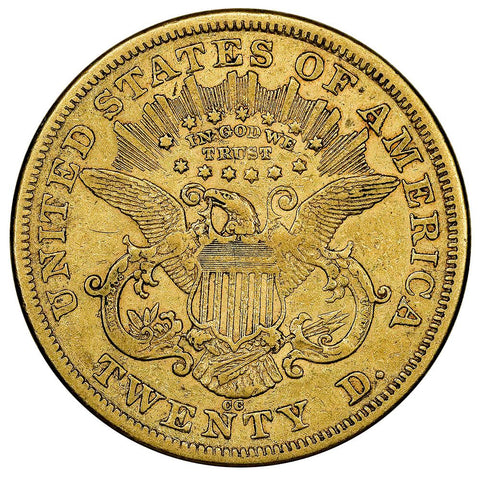 1875-CC Type-2 $20 Liberty Double Eagle Gold Coin - Nominal Very Fine