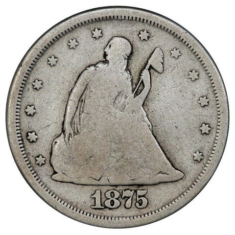 1875-S/S MPD Twenty Cent Piece FS-302 - Good